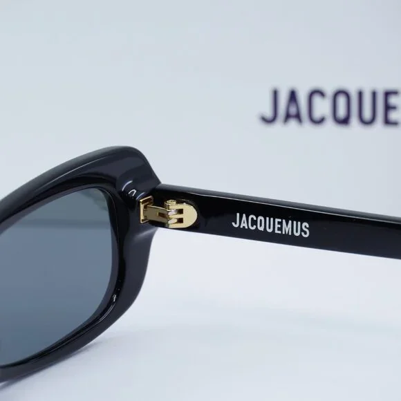 Jacquemus CAPRI JAC/55 C1 Rectangle Sunglasses - Shiny Black  display picture 1